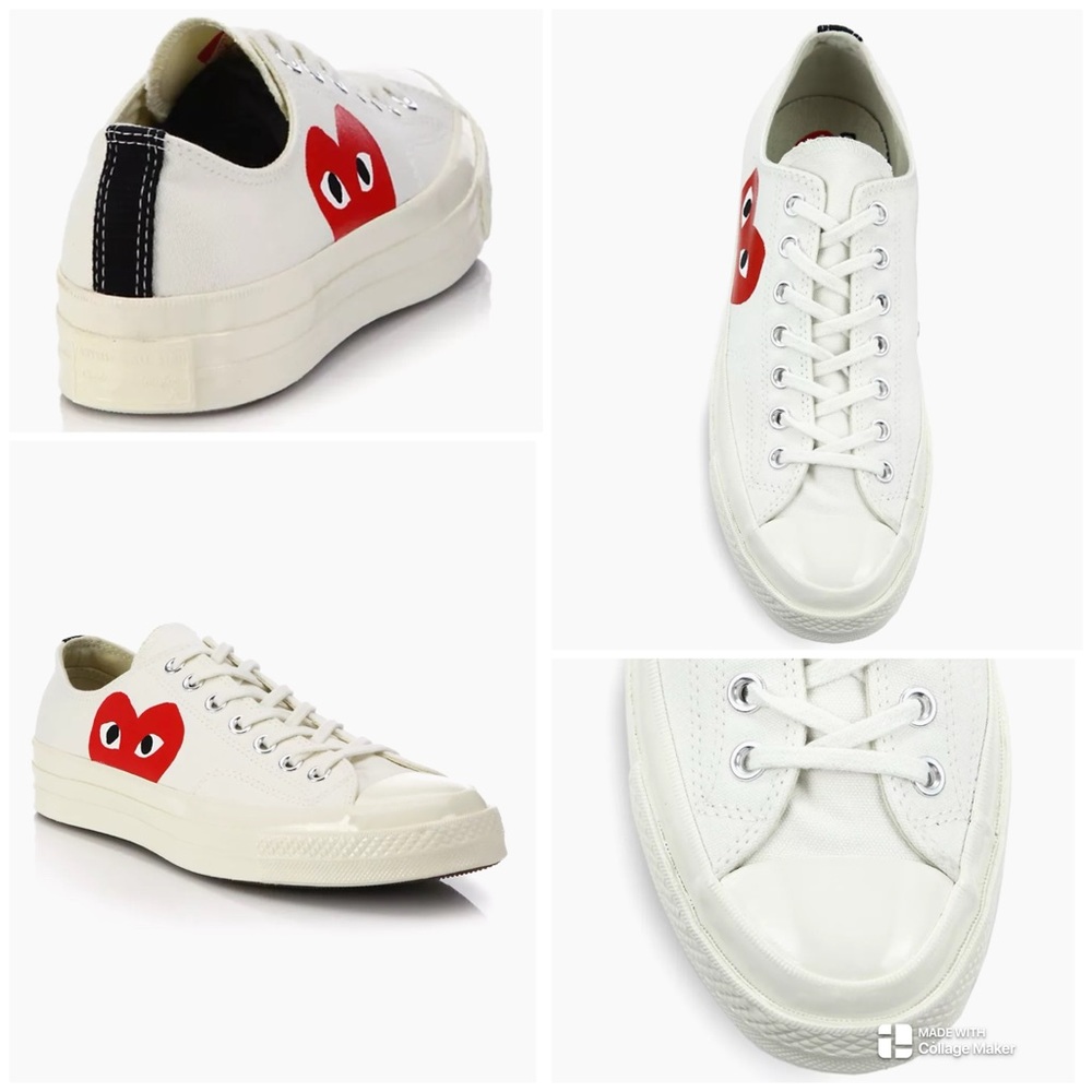 Comme des Garçons Off-White Converse Low Top Sneakers Men Size 9 (oversized) - Picture 14 of 15